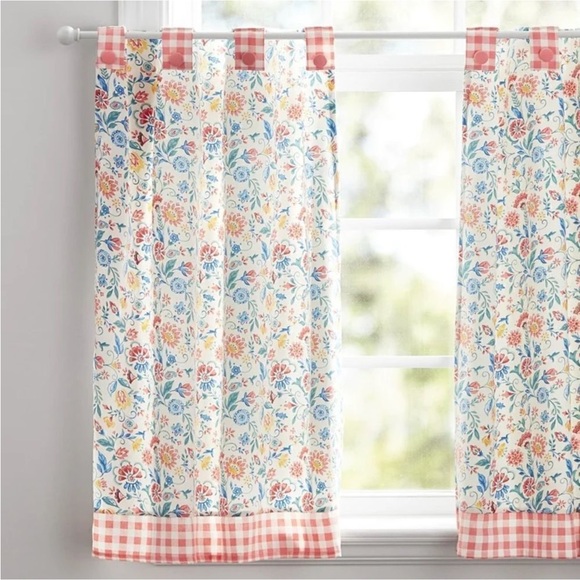 🌼Pioneer Woman ‘Maizie’ kitchen curtain set New! - Picture 3 of 10